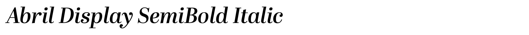 Abril Display SemiBold Italic image